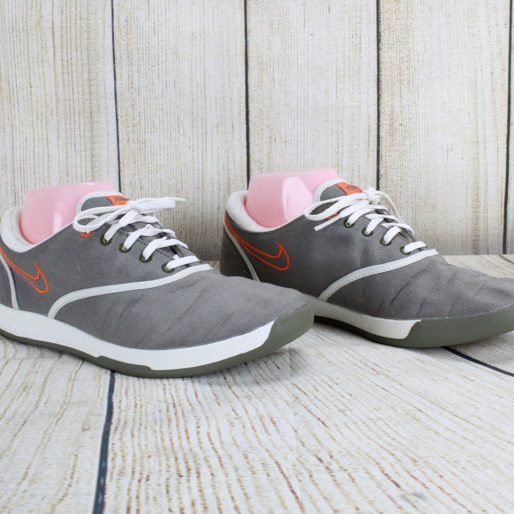 NIKE Lunarlon Duet Sport Gray Canvas Round Toe Golf Sneaker Shoes US 7.5 - Picture 3 of 8